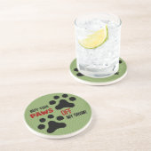Paws off my Drink (Green) Untersetzer (Seite)