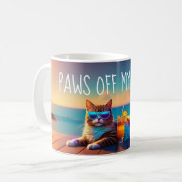 Paws Off My Drink - Katze mit Sonnenbrille Tassen