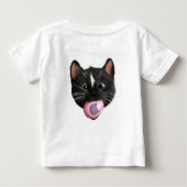 Paws Off My Egg: Felinis geschmackvoller Schatz Baby T-shirt (Rückseite)