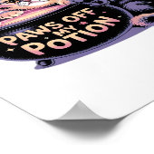 Paws Off My Pop, Kawaii Halloween Hexenkatze Cla Poster (Ecke)