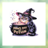 Paws Off My Potion, Kawaii Halloween Witch Cat Cla Fensteraufkleber (Blatt 3)