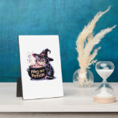 Paws Off My Potion, Kawaii Halloween Witch Cat Cla Fotoplatte (Seite)