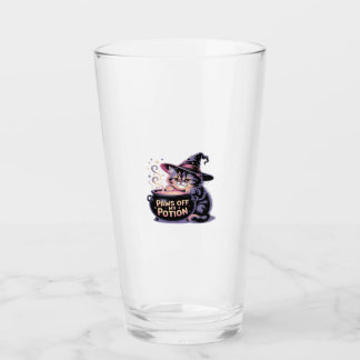 Paws Off My Potion, Kawaii Halloween Witch Cat Cla Glas