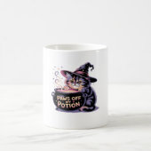 Paws Off My Potion, Kawaii Halloween Witch Cat Cla Kaffeetasse (Mittel)