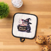 Paws Off My Potion, Kawaii Halloween Witch Cat Cla Topflappen (Oben Unten)