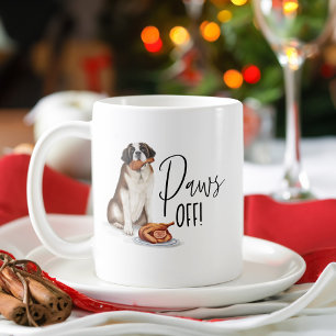 Paws Off Naughty Dog Watercolor St Bernard Türkei Kaffeetasse
