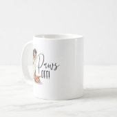 Paws Off Naughty Dog Watercolor St Bernard Türkei Kaffeetasse (Vorderseite Links)