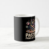 Paws & Paint Artistic Cat mit gemalten Paws Kaffeetasse (VorderseiteRechts)