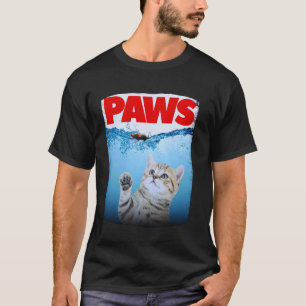 Paws Parodie Katze jagt eine süße verängstigte Mau T-Shirt