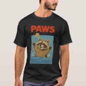 Paws Parody Black raco Chasing Cute Scared Mouse T-Shirt (Vorderseite)