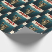 Paws Parody Cat Jagd auf eine Niedliche Maus Geschenkpapier (Ecke)