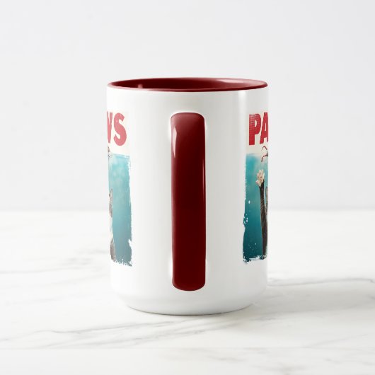 PAWS Parody Cat Mouse Funny Cat Lover & Pet Besitz Tasse (Griff)