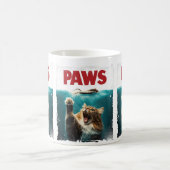 PAWS Parody Cat Mouse Humore Cat Chasing Maus Kaffeetasse (Mittel)