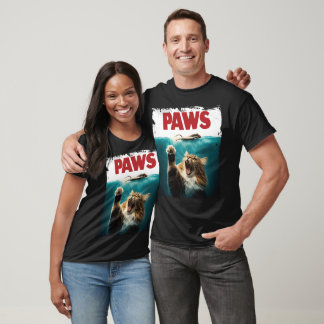 PAWS Parody Cat Mouse Humore Cat Chasing Maus T-Shirt