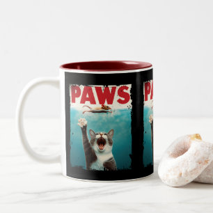 PAWS Parody Cat Mouse Humore Cat Chasing Maus Zweifarbige Tasse