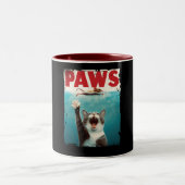 PAWS Parody Cat Mouse Humore Cat Chasing Maus Zweifarbige Tasse (Mittel)
