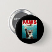 Paws Parody Cat Mouse Humous Cat Chasing Mouse K Button (Vorne & Hinten)