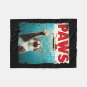 Paws Parody Cat Mouse Humous Cat Chasing Mouse K Fleecedecke (Vorderseite (Horizontal))