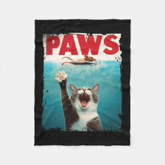 Paws Parody Cat Mouse Humous Cat Chasing Mouse K Fleecedecke