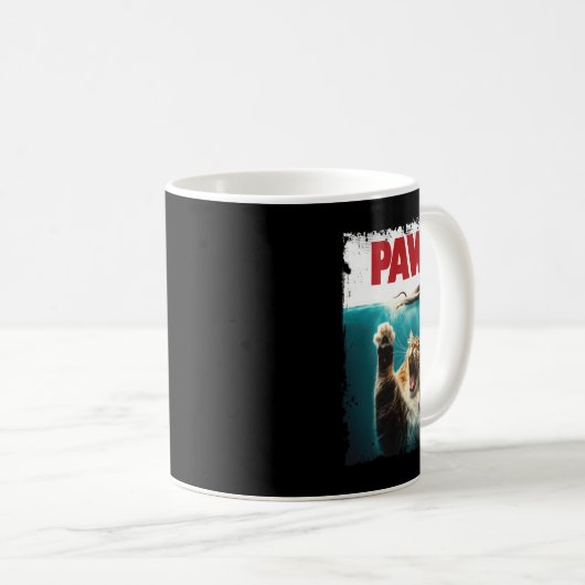 Paws Parody Cat Mouse Humous Cat Chasing Mouse K Kaffeetasse (VorderseiteRechts)