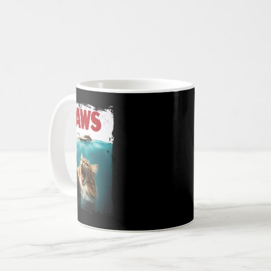 Paws Parody Cat Mouse Humous Cat Chasing Mouse K Kaffeetasse (Vorderseite Links)