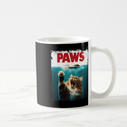 Paws Parody Cat Mouse Humous Cat Chasing Mouse K Kaffeetasse (Rechts)