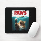 Paws Parody Cat Mouse Humous Cat Chasing Mouse K Mousepad (Mit Mouse)