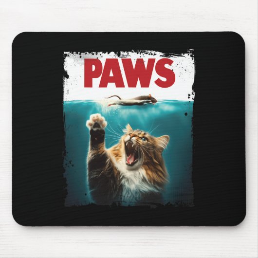 Paws Parody Cat Mouse Humous Cat Chasing Mouse K Mousepad (Vorne)