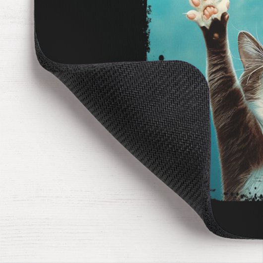 Paws Parody Cat Mouse Humous Cat Chasing Mouse K Mousepad (Ecke)