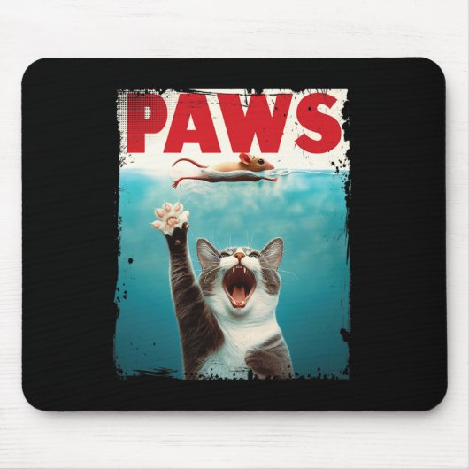 Paws Parody Cat Mouse Humous Cat Chasing Mouse K Mousepad (Vorne)