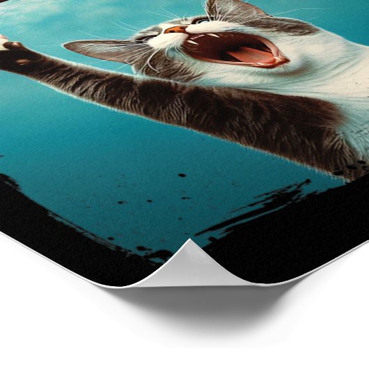 Paws Parody Cat Mouse Humous Cat Chasing Mouse K Poster (Ecke)