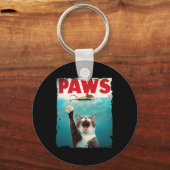 Paws Parody Cat Mouse Humous Cat Chasing Mouse K Schlüsselanhänger (Vorderseite)