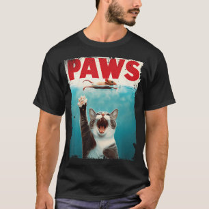 Paws Parody Cat Mouse Humous Cat Chasing Mouse K T-Shirt