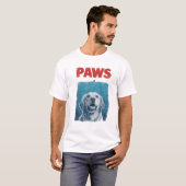 PAWS Parody Shark Movie Dog | Funny Ocean Dog  T-Shirt (Vorne ganz)