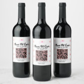 Paws Pet Care Pet Shop Logo Name Barcode Weinetikett (Flaschen)