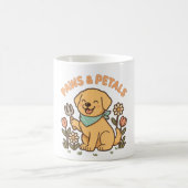 Paws & Petals - Hundeshirt für Niedliche Gartenarb Kaffeetasse (Mittel)