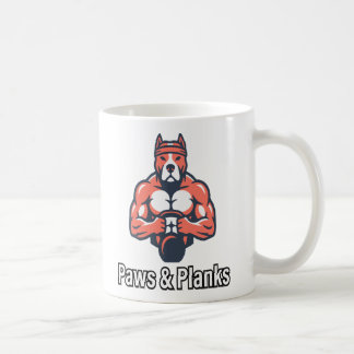 Paws & Planks Muskel-Hundefitnessposter Kaffeetasse
