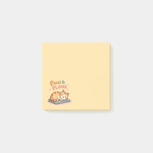 Paws & Plans Cute Kitten Notes Post-it Klebezettel (Vorderseite)