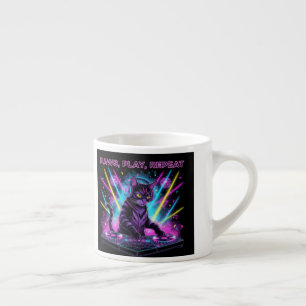 Paws Play Repeat DJ Cat Tasse Musikliebhaber Lus
