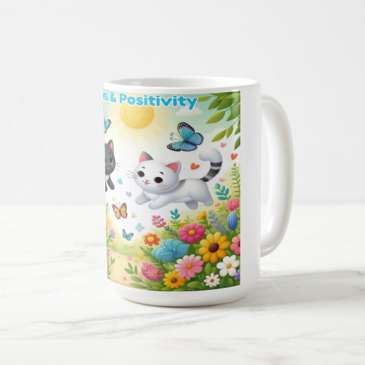 Paws & Positivity Kaffeetasse (VorderseiteRechts)