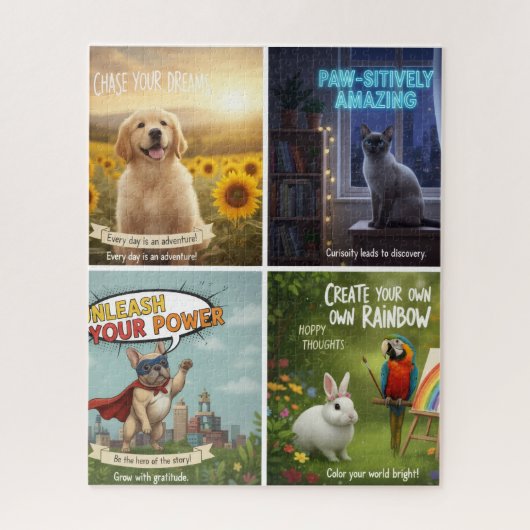 Paws & Positivity: Your Daily Dose of Inspiration Puzzle (Vertikal)