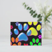 Paws Postkarte (Stehend Vorderseite)