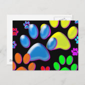 Paws Postkarte (Vorne/Hinten)