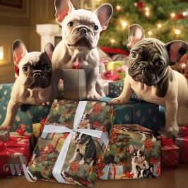Paws & Present French Bulldog Christmas Geschenkpapier