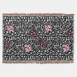 Paws Printmuster NS 01b. Black BG Decke