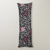 Paws Printmuster NS 01b. Black BG Seitenschläferkissen (Rückseite (Vertikal))