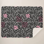 Paws Printmuster NS 01b. Black BG Sherpadecke (Vorderseite (Horizontal))