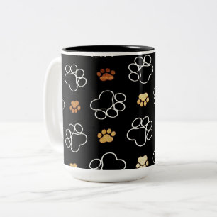 Paws Prints Zweifarbige Tasse