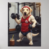 Paws Pumped: Protein, Reps, Repeat Poster (Vorne)