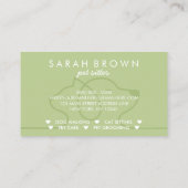 Paws Punch Discount Loyalität Grüner Katzen Hund Visitenkarte (Rückseite)